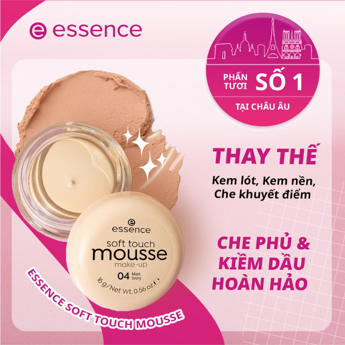 Phấn tươi Essence thay thế kem lót, kem nền, kem che khuyết điểm