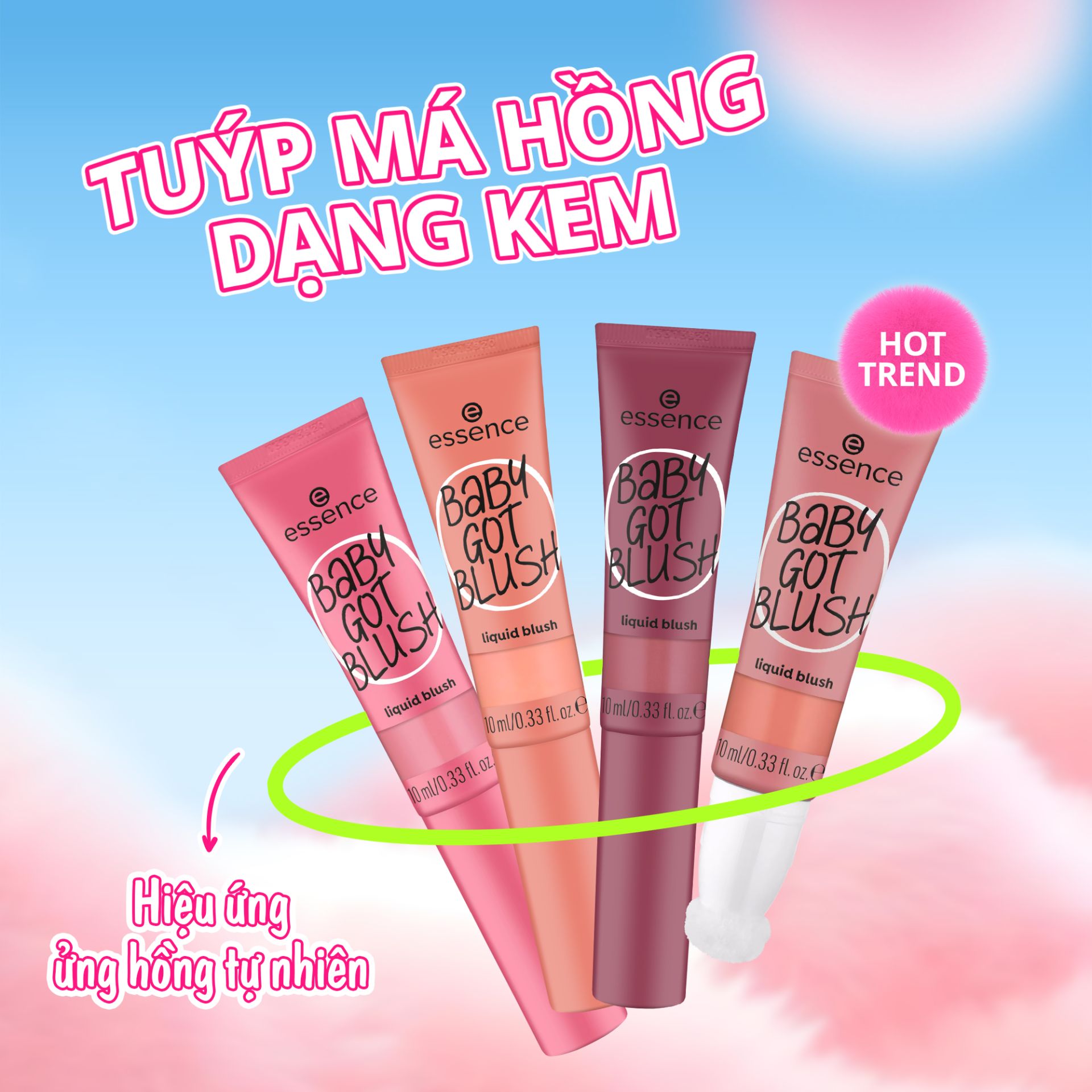 má hồng kem essence 