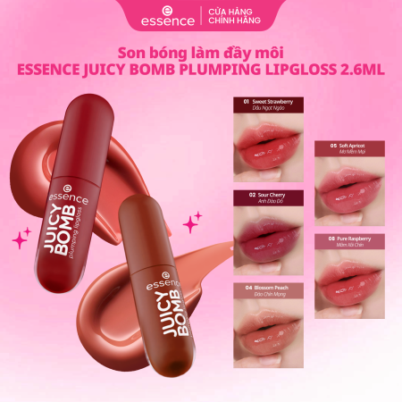 Son bóng làm đầy môi - essence JUICY BOMB plumping lipgloss