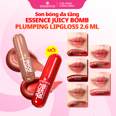 Son bóng làm đầy môi - essence JUICY BOMB plumping lipgloss