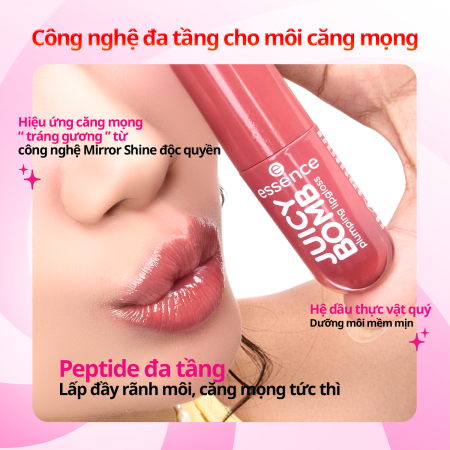 Son bóng làm đầy môi - essence JUICY BOMB plumping lipgloss