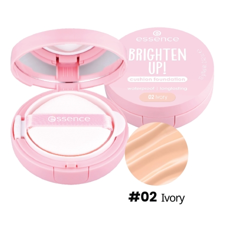 Phấn nước nâng tone, giữ ẩm, kháng nước bền màu ESSENCE Brighten Up! cushion foundation 12g