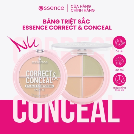 Bảng triệt sắc 4 ô ESSENCE CORRECT & CONCEAL Colour Correcting Palette 4,4g