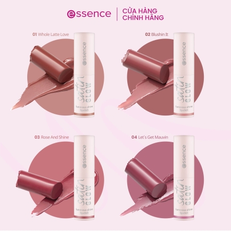 Son satin dưỡng bóng mềm môi ESSENCE Satin Glow Luminous Shine Lipstick 1,9g